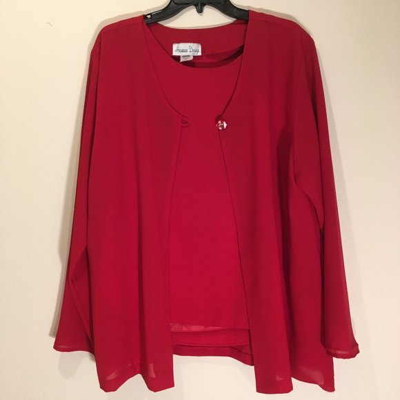 Hosanna Designs Tops - Women's 3-Piece Skirt Set Includes Skirt, Shell, and Long Sl. Jacket Size 16